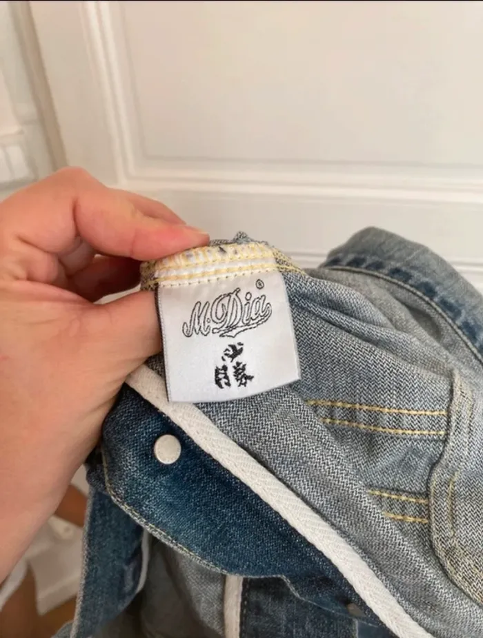 💥 Veste en jean délavé vintage – M.Dia (années 2000) - photo numéro 3