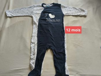 Pyjama coton taille 12 mois