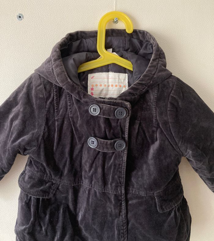 manteau effet panne de velours taille 18 mois - photo numéro 3
