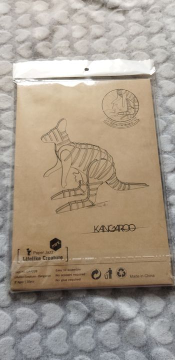 Puzzle 3d carton kangourou