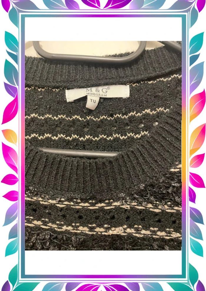 Pull noir doré taille unique - photo numéro 6