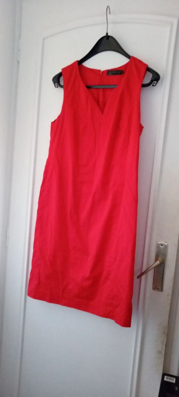 Robe chic rouge décolleté V femme 42 bon prix collection - photo numéro 2