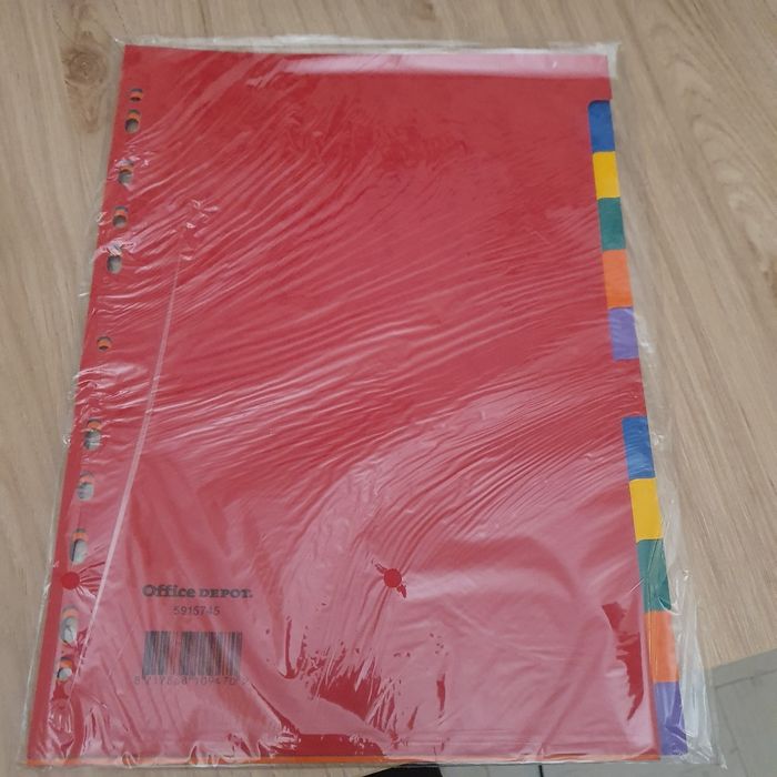 12 intercalaires multi-couleur