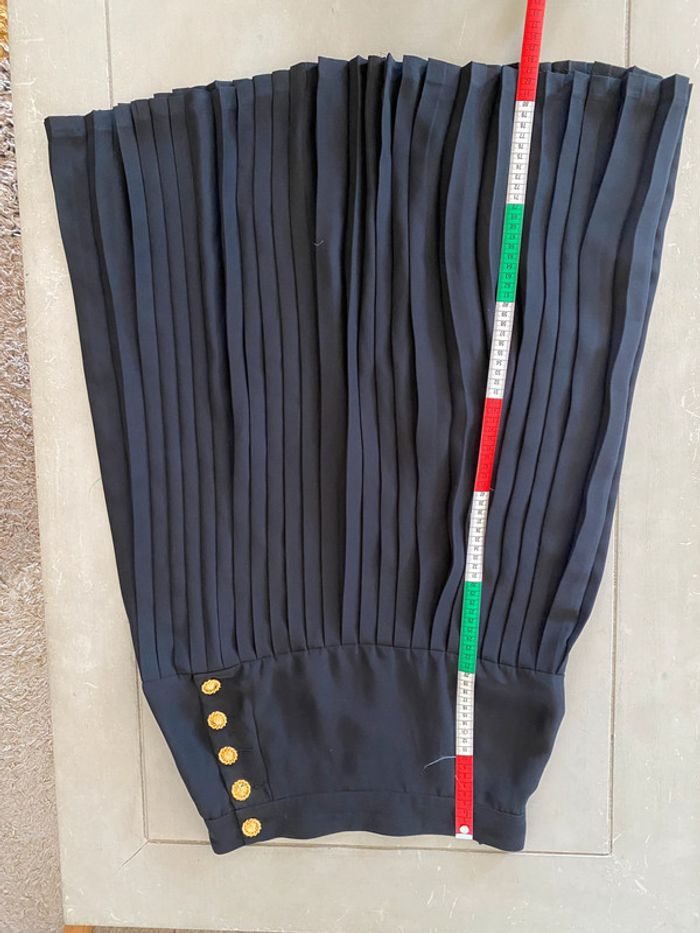 Jupe vintage Partypris Paris noire plissée taille 40/42 fabrication française - photo numéro 14
