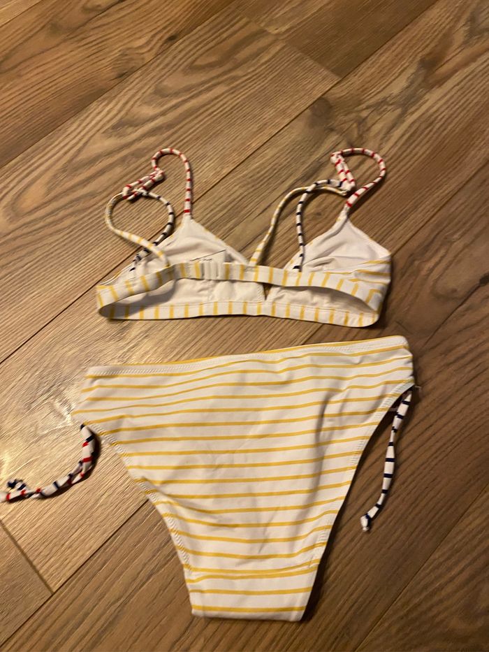 Maillot de bain 2 pièces Etam T36 rayé jaune et blanc - photo numéro 5