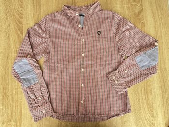 Chemise a carreaux manches longues rouge et bleu 14 ans IKKS 
