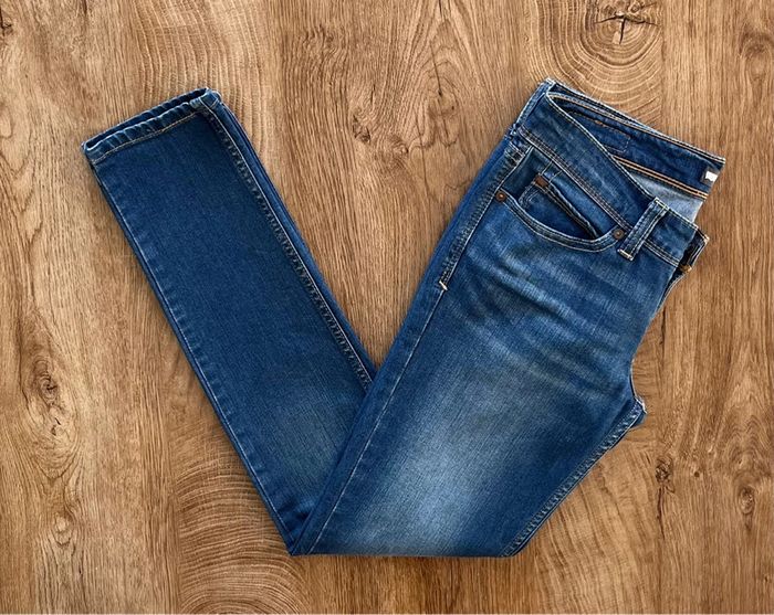 Jean/pantalon bleu Levi's Demi Curve Low Rise Skinny, taille : W 27 L 32 (36 taille française) - photo numéro 5