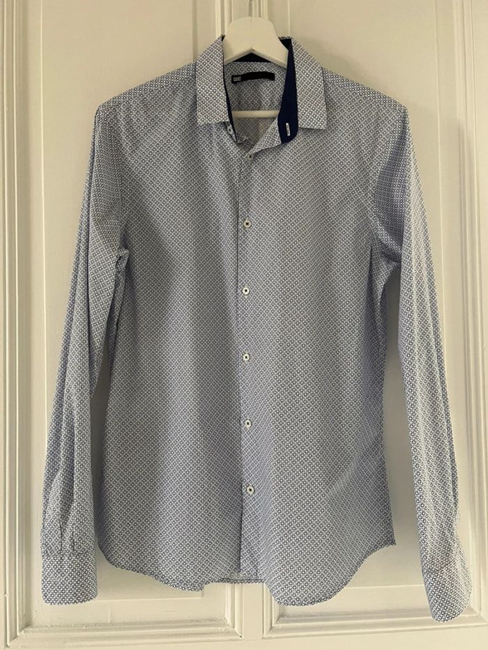Chemise WE men blanche et bleue taille M
