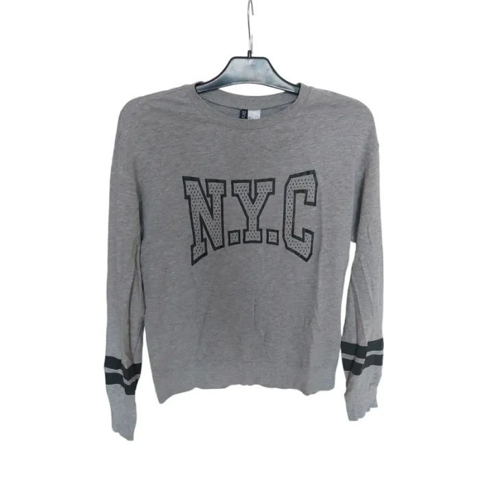 T-shirt à manche longue NYC gris