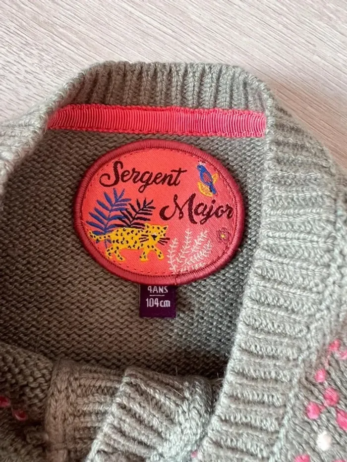 Joli gilet kaki sergent major 4 ans - photo numéro 3