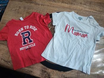 Lot 2 tee shirt 18 mois