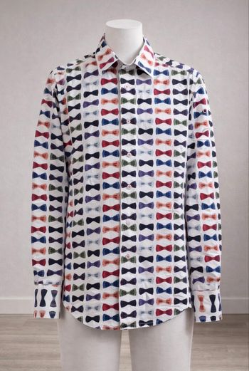 Chemise Coton Doux motif nœuds papillon multicolores