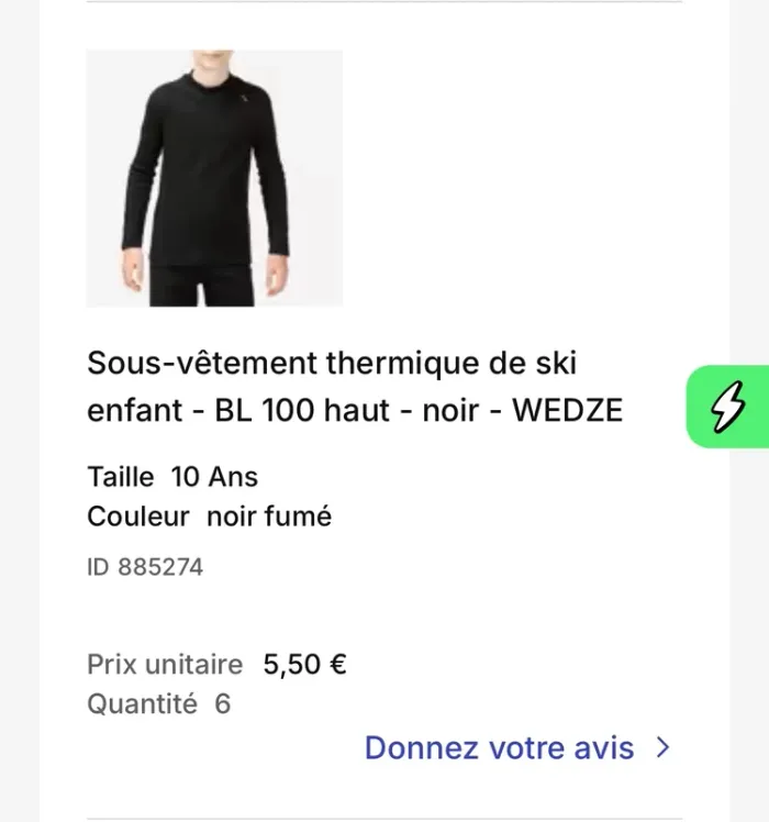 Lot de 6 Sous vêtement thermique - photo numéro 3
