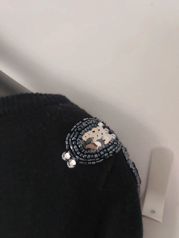 Robe pull noir avec sequins - photo numéro 4