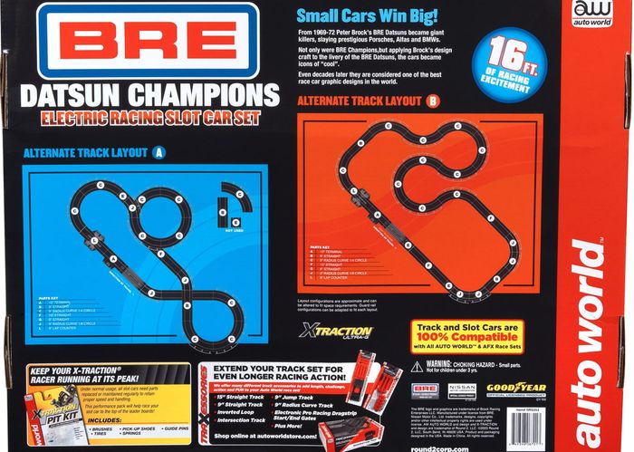 Circuit datsun BRE Autoworld datsun champions electric slot car