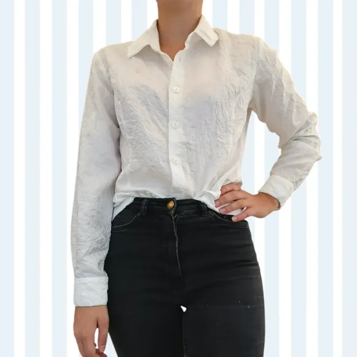 Chemise blanche effet froissé vintage Infinitif taille 3 - photo numéro 9