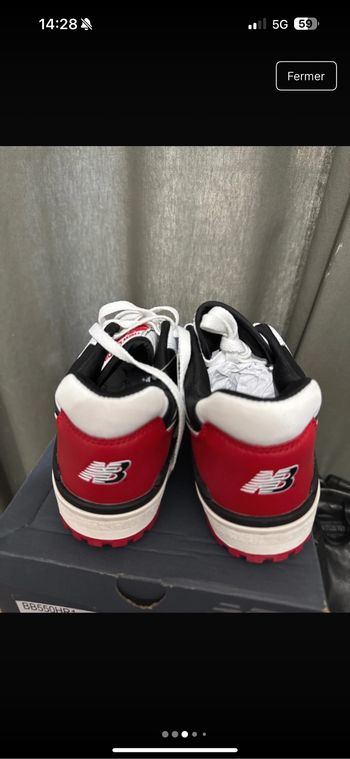 New Balance 550 Black Red White taille 41.5 neuve
