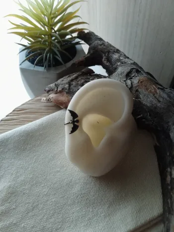 Clip oreille chauve souris noire