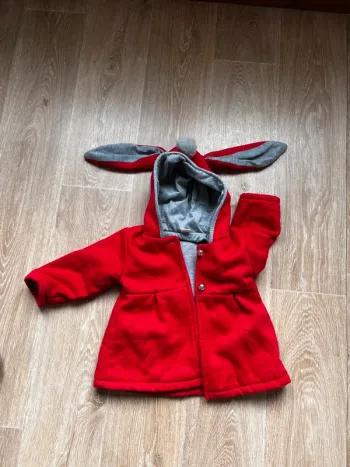 Veste 1 an lapin rouge