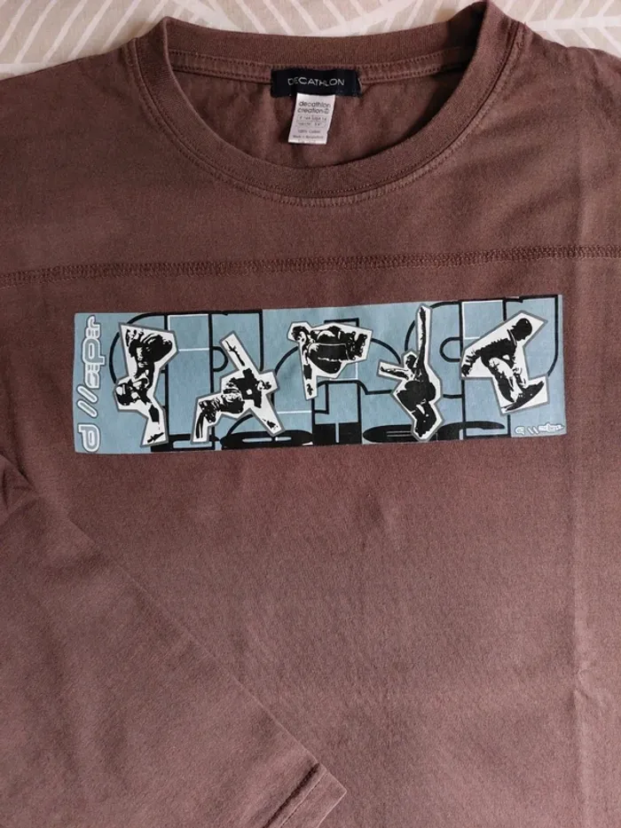 T-Shirt manches longues marron - photo numéro 4
