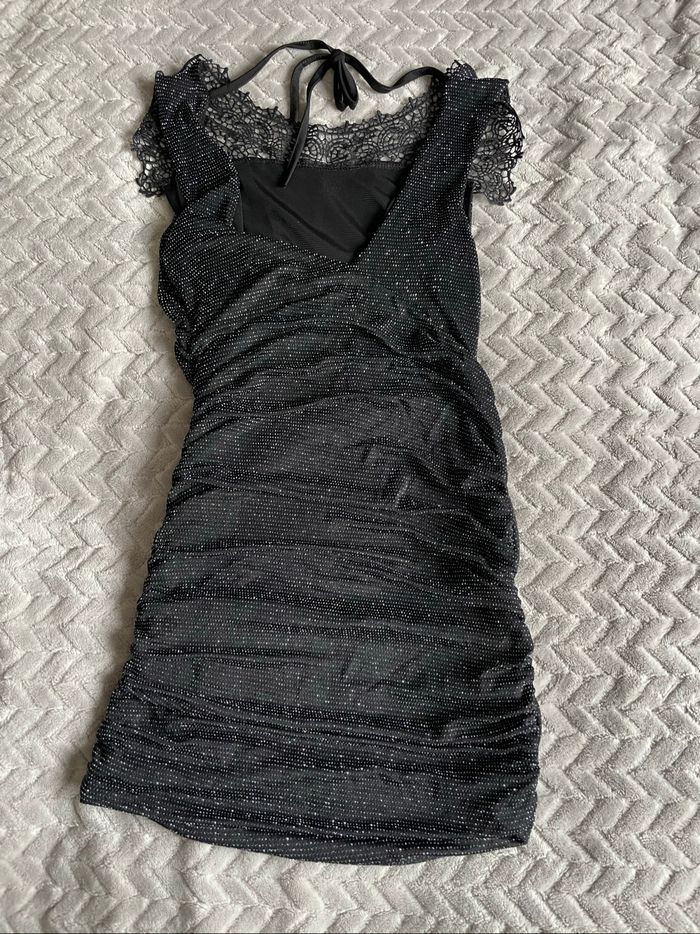 Haut noir pailleté Noël taille 38/40 - photo numéro 3