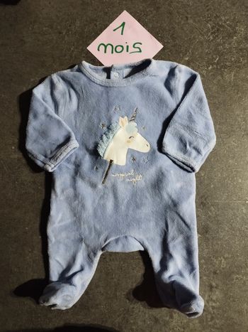Pyjama licorne 1 mois