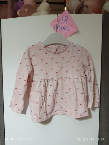 T-shirt arc en ciel 18 mois 