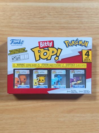 Boîte Funko Bitty Pop! Pokémon - Pack de 4 Figurines (Salamèche, Voltali, etc)