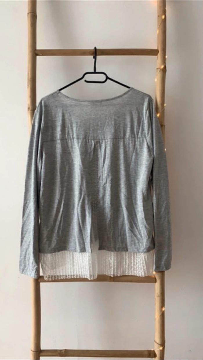 T-shirt manche longue gris - photo numéro 2