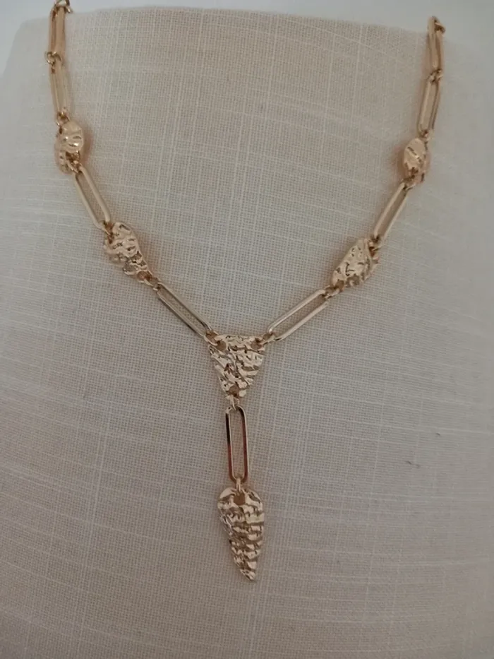 Collier en stainless steel doré liars ans lover - photo numéro 2