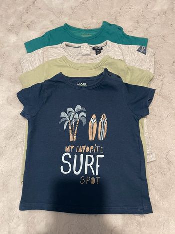 Lot de 4 t-shirt manches courtes Kiabi - 12 mois