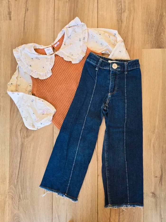 Zara 6 ans Jean et Pull Blouse
