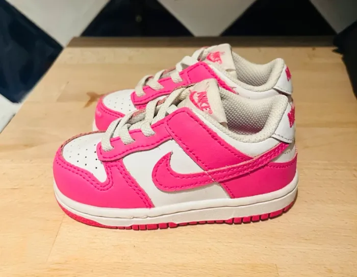 Basket dunk low rose et Blanche - photo numéro 3