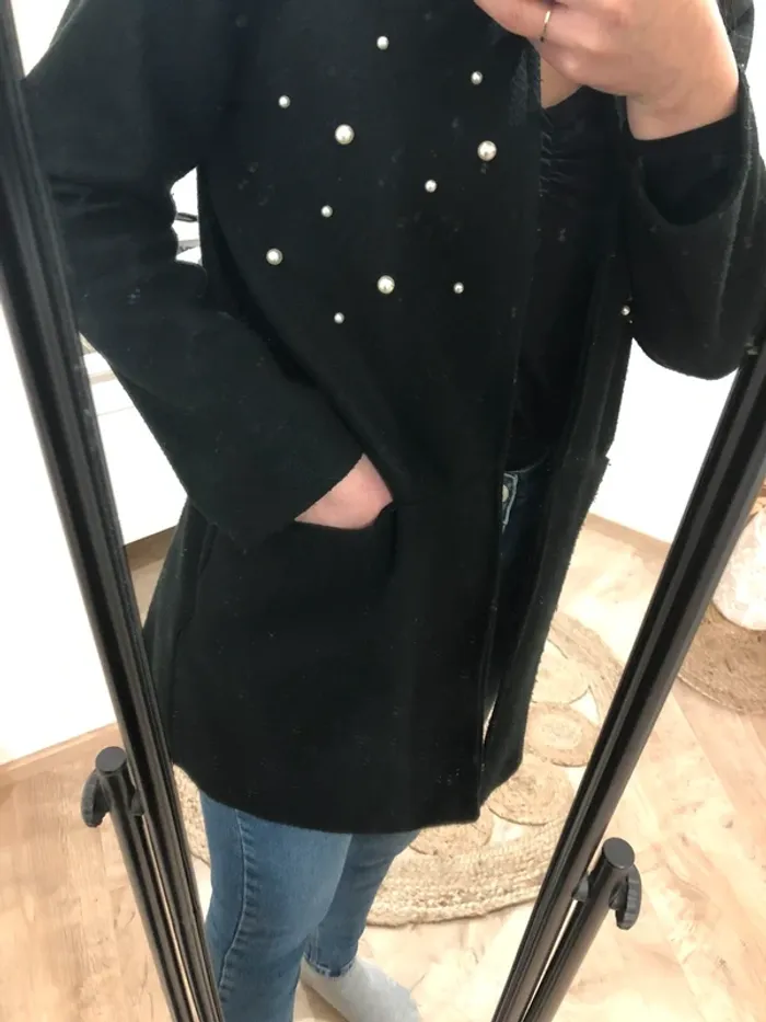 Trench noir coton - photo numéro 6
