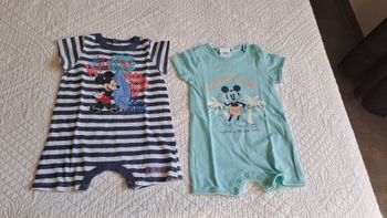 Lot de 2 grenouillères Disney 3 mois