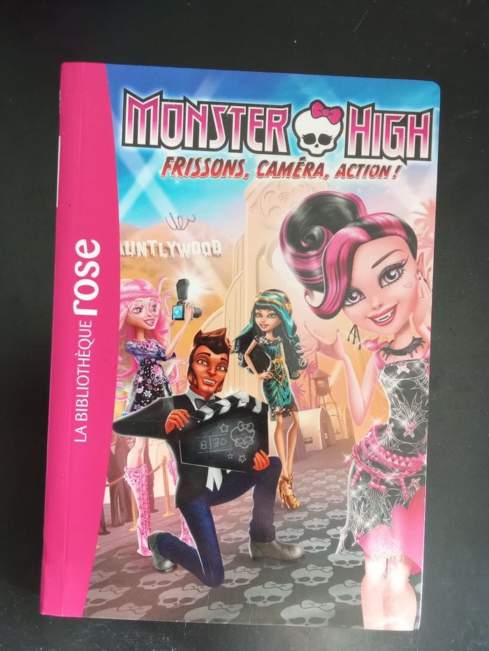 Livre, roman monster high bibliothèque rose, 8,10 frissons, caméra, action