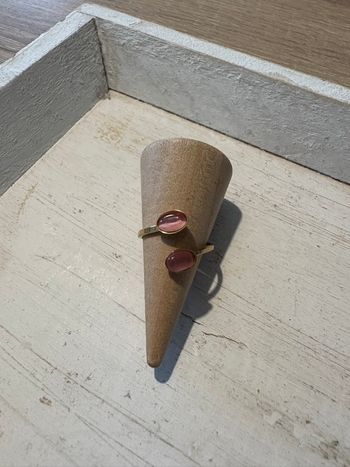 Bague dorée et rose