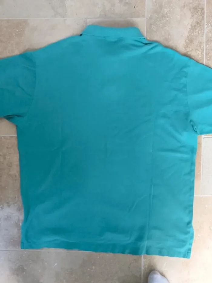 Polo Ralph Lauren homme XL pima coton vert / menthe logo violet excellent état - photo numéro 10