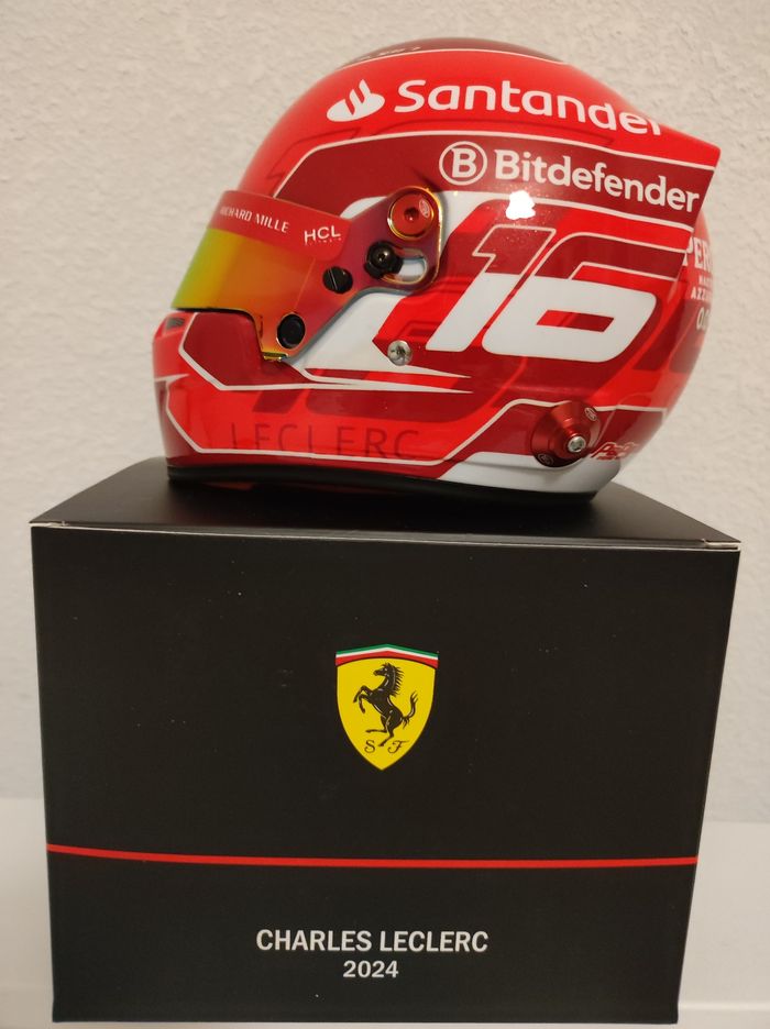 Casque 1/2 Ferrari helmet Leclerc neuf - photo numéro 6