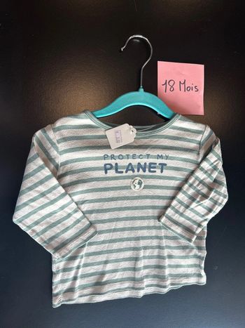 Teeshirt manche longue vert