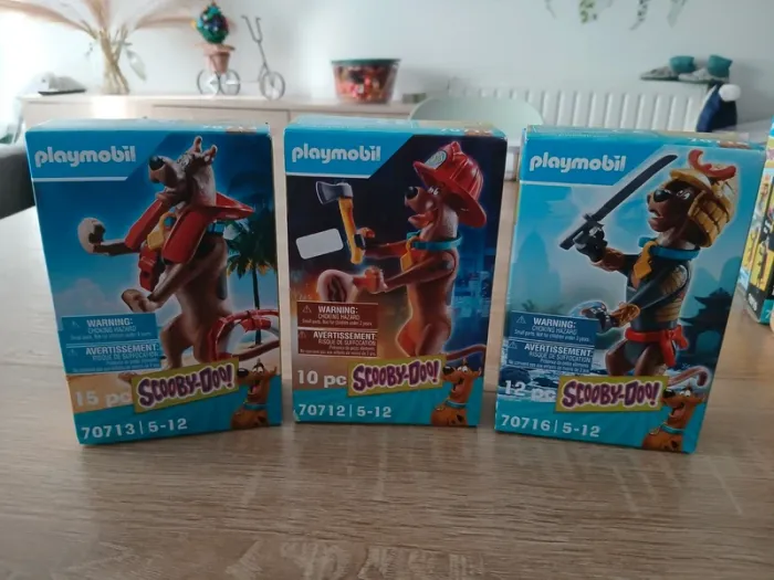 Lot de 3 boîtes playmobil scooby-doo neuves