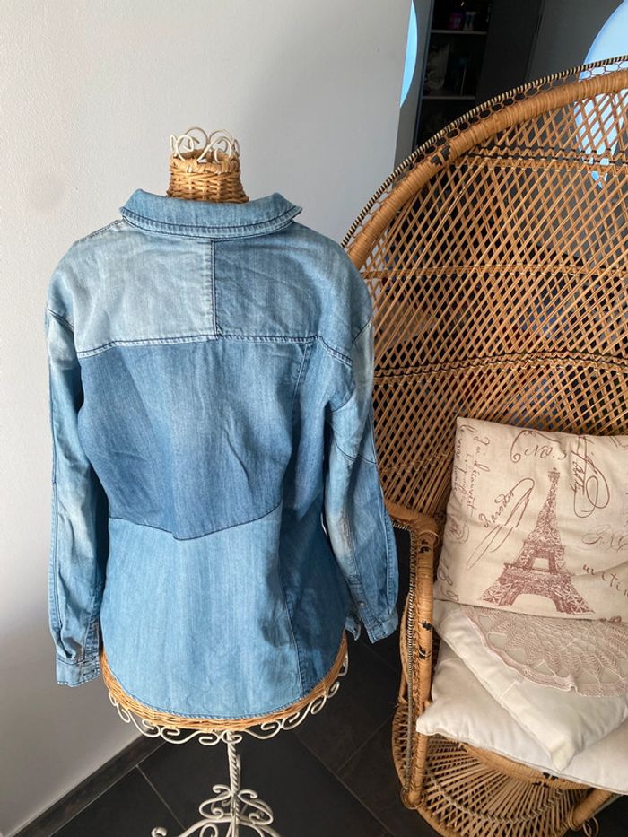 Chemise en jeans Esprit Denim bleue denim taille M - photo numéro 8