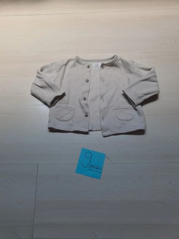Gilet beige gaufré