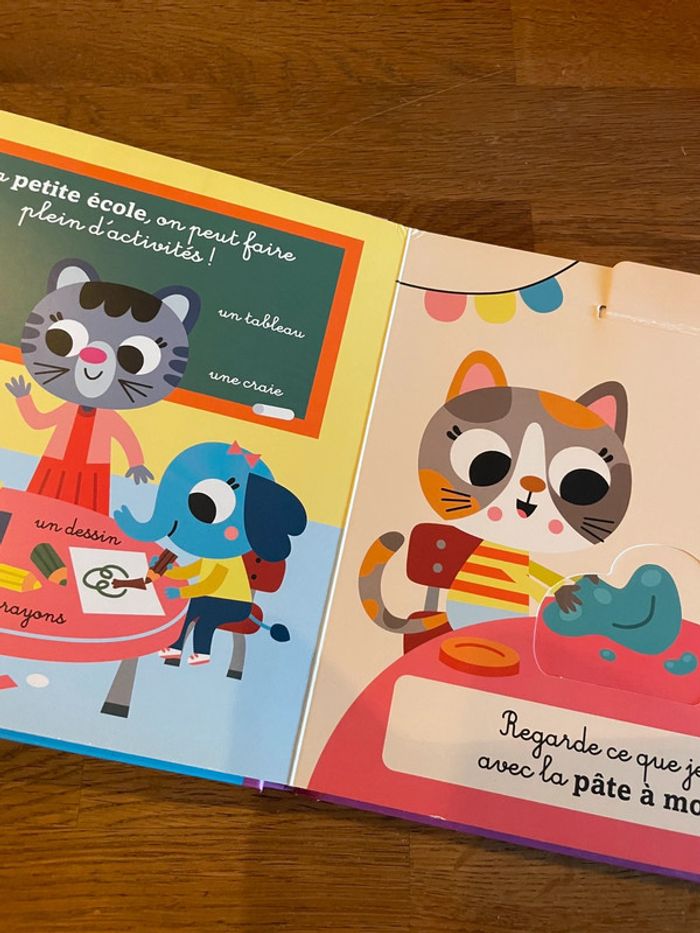 Livre cartonné Mon Anim’agier L’école Auzou éveil - 5 mécanismes et des flaps ! - photo numéro 7