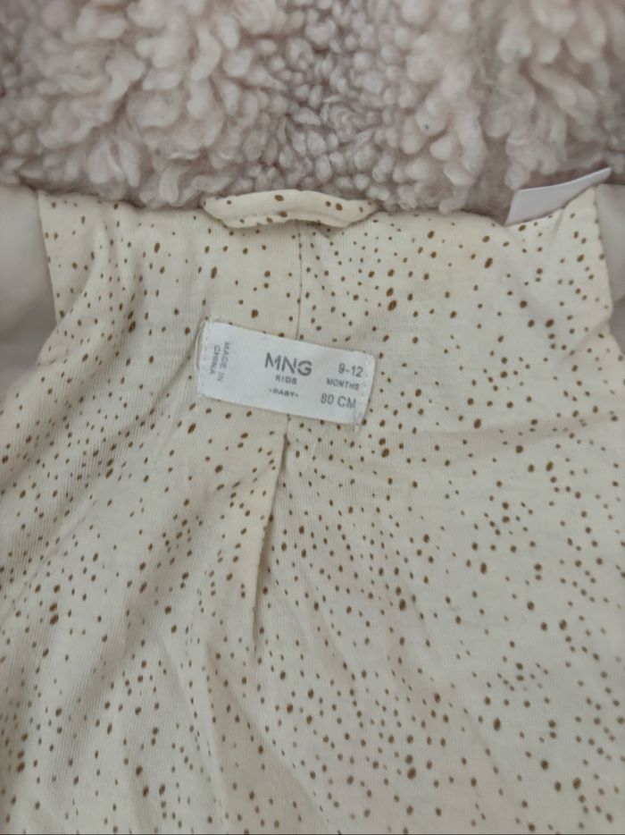 Manteau  Sherpa crème bébé fille Mango 9-12 mois - photo numéro 3
