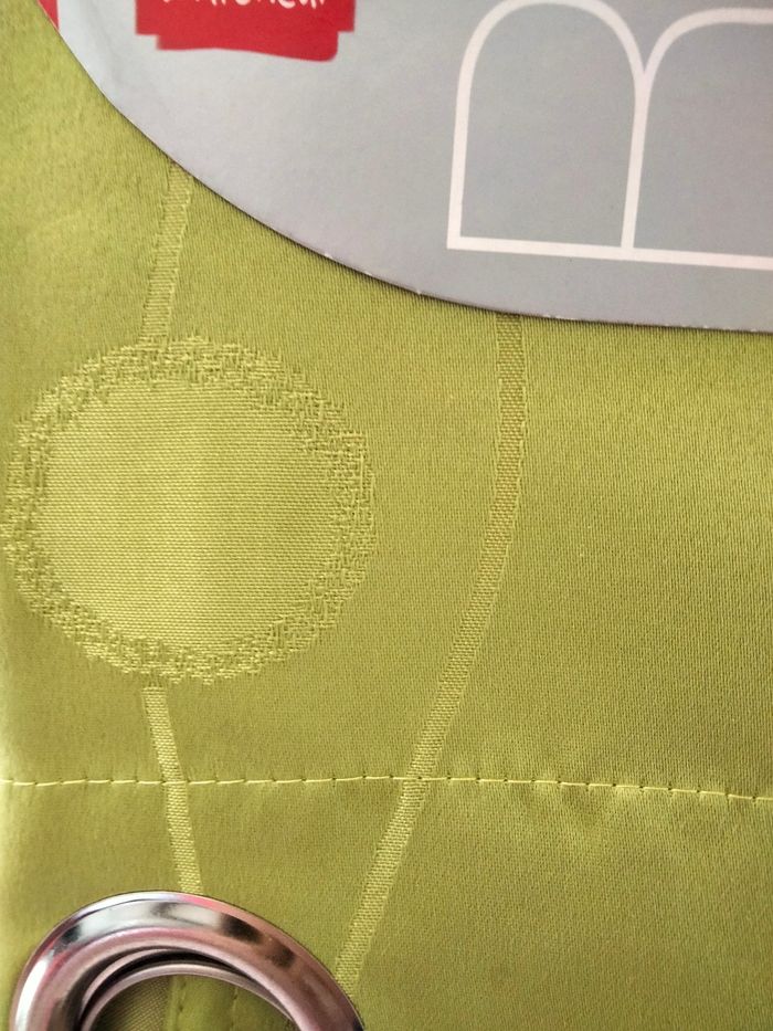 Rideau Jacquard vert 140x260 - photo numéro 2