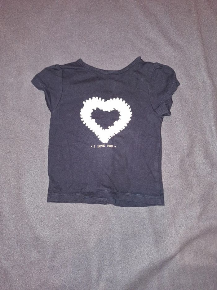 Tee shirt bébé cœur