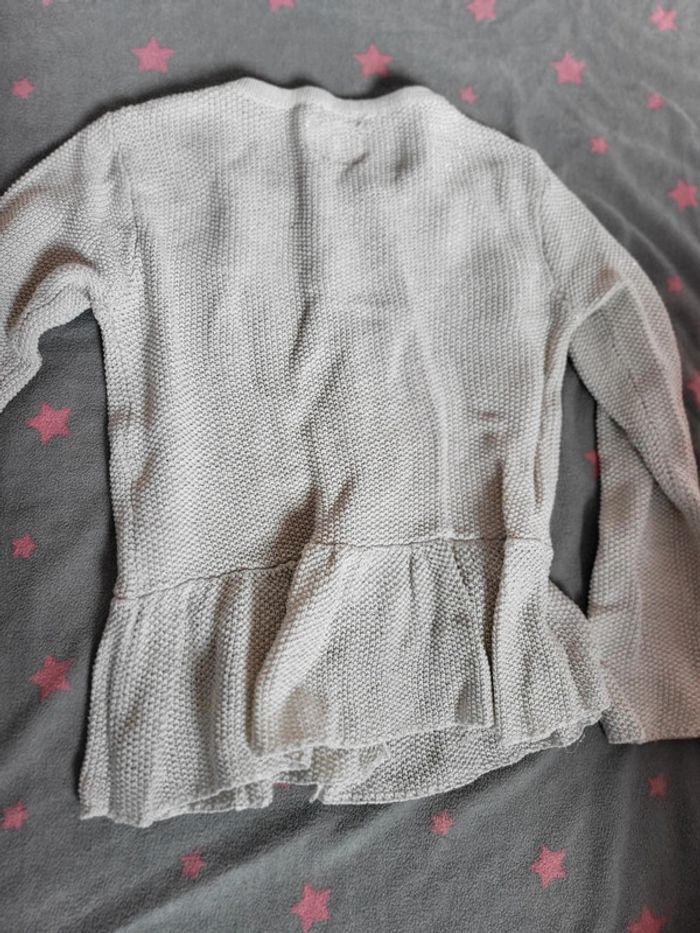 Gilet blanc effet brillant 7 ans - photo numéro 3