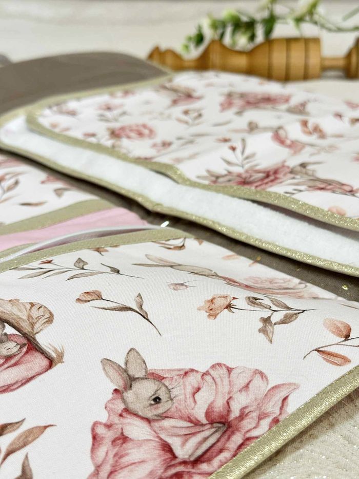 Tapis à langer nomade lapin rose - photo numéro 4