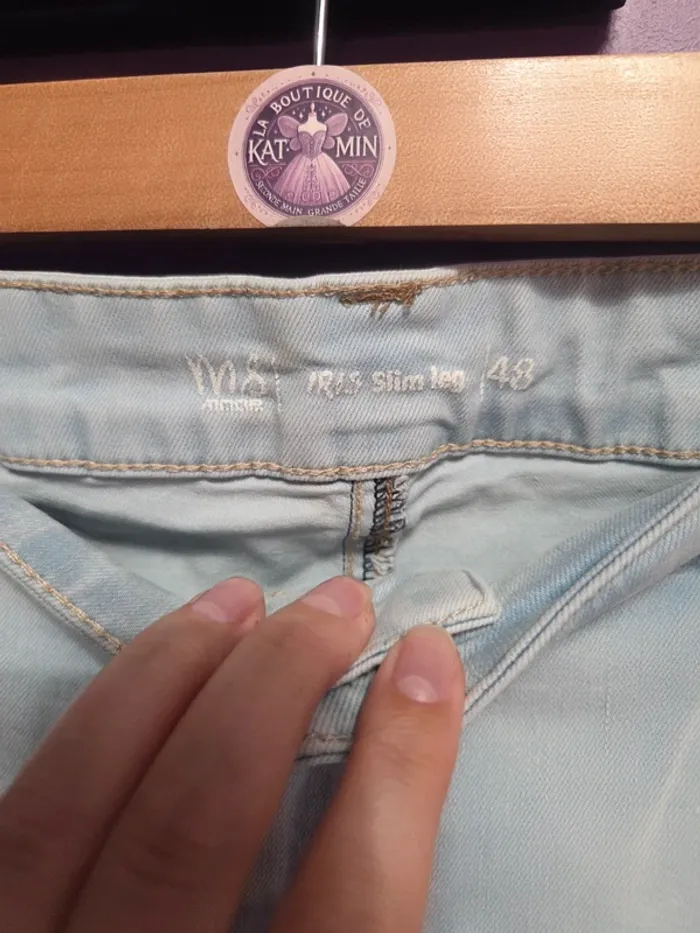 Jean stretch slim leg T48 M&S Mode - photo numéro 3